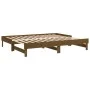 Abnehmbares Schlafsofa aus massivem braunem Kiefernholz, 2 x (90 x 200) cm von vidaXL, Betten und Lattenroste - Ref: Foro24-8...