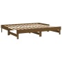 Sofá cama extraíble madera maciza de pino marrón 2x(90x200) cm de vidaXL, Camas y somieres - Ref: Foro24-823382, Precio: 127,...