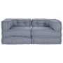 Almohada 2 pcs Gris 70 x 70 x 54 cm Poliéster