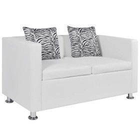 2-Sitzer-Sofa aus weißem Kunstleder von vidaXL, Sofas - Ref: Foro24-242212, Preis: 225,85 €, Rabatt: %