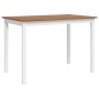Juego de muebles de comedor 5 piezas marrón y blanco