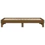 Abnehmbares Schlafsofa aus massivem braunem Kiefernholz, 2 x (90 x 200) cm von vidaXL, Betten und Lattenroste - Ref: Foro24-8...
