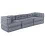 Almohada 3 pcs Gris 70 x 70 x 54 cm Poliéster