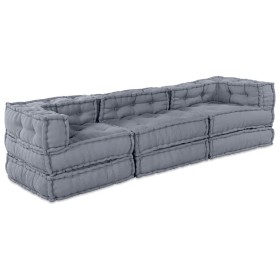 Almohada 3 pcs Gris 70 x 70 x 54 cm Poliéster