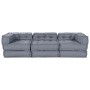 Almohada 3 pcs Gris 70 x 70 x 54 cm Poliéster