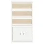 Hohes Sideboard aus massivem weißem Kiefernholz, 80 x 35 x 154 cm von vidaXL, Sideboards - Ref: Foro24-823520, Preis: 171,77 ...