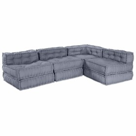 Almohada 4 pcs Gris 70 x 70 x 54 cm Poliéster