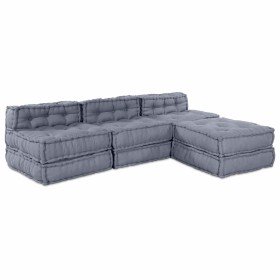 Almohada 4 pcs Gris 70 x 70 x 54 cm Poliéster Almohada 4 pcs Gris 70 x 70 x 54 cm Poliéster