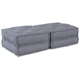 Almohada 2 pcs Gris 70 x 70 x 36 cm Poliéster