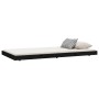 Solid black pine wood bed frame 100x200 cm by vidaXL, Beds and slatted bases - Ref: Foro24-823493, Price: 106,44 €, Discount: %