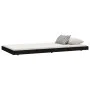 Solid black pine wood bed frame 100x200 cm by vidaXL, Beds and slatted bases - Ref: Foro24-823493, Price: 105,10 €, Discount: %