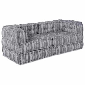 Almohada 2 pcs Gris tela