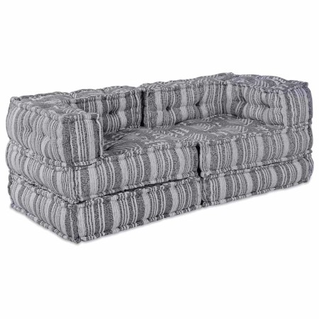 Almohada 2 pcs Gris tela