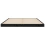 Solid black pine wood double bed frame 135x190 cm by vidaXL, Beds and slatted bases - Ref: Foro24-823473, Price: 127,13 €, Di...