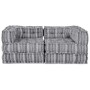 Almohada 2 pcs Gris tela