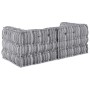Almohada 2 pcs Gris tela