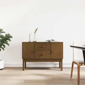 Honey brown solid pine wood sideboard 110x40x78 cm by vidaXL, Sideboards - Ref: Foro24-823527, Price: 106,64 €, Discount: %