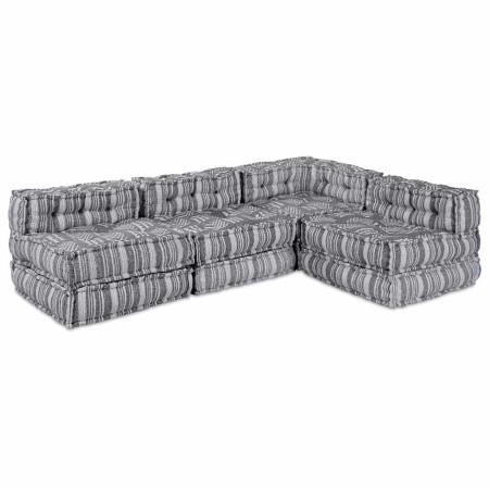 Almohada 4 pcs Gris Claro 70 x 70 x 54 cm Poliéster
