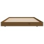 Honey brown solid pine wood bed frame 75x190 cm by vidaXL, Beds and slatted bases - Ref: Foro24-823512, Price: 61,52 €, Disco...