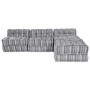 Almohada 4 pcs Gris Claro 70 x 70 x 54 cm Poliéster