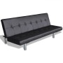 Sofa bed with two adjustable black artificial leather cushions by vidaXL, Sofas - Ref: Foro24-241722, Price: 182,56 €, Discou...