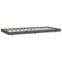 Solid gray pine wood bed frame 75x190 cm by vidaXL, Beds and slatted bases - Ref: Foro24-823511, Price: 89,65 €, Discount: %