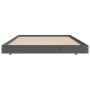 Solid gray pine wood bed frame 75x190 cm by vidaXL, Beds and slatted bases - Ref: Foro24-823511, Price: 89,65 €, Discount: %