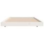 Estructura de cama madera maciza de pino blanco 75x190 cm de vidaXL, Camas y somieres - Ref: Foro24-823510, Precio: 74,12 €, ...