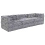 Almohada 3 pcs Gris Claro 70 x 70 x 54 cm Poliéster