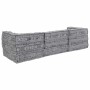 Almohada 3 pcs Gris Claro 70 x 70 x 54 cm Poliéster