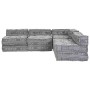 Almohada 4 pcs Gris Claro 70 x 70 x 54 cm Poliéster