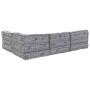 Almohada 4 pcs Gris Claro 70 x 70 x 54 cm Poliéster