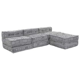 Almohada 4 pcs Gris Claro 70 x 70 x 54 cm Poliéster