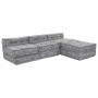 Almohada 4 pcs Gris Claro 70 x 70 x 54 cm Poliéster