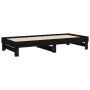 Abnehmbares Schlafsofa aus massivem schwarzem Kiefernholz, 2 x (80 x 200) cm von vidaXL, Betten und Lattenroste - Ref: Foro24...