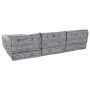 Almohada 4 pcs Gris Claro 70 x 70 x 54 cm Poliéster