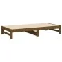 Removable sofa bed solid pine wood honey brown 2x(90x190)cm by vidaXL, Beds and slatted bases - Ref: Foro24-823417, Price: 14...