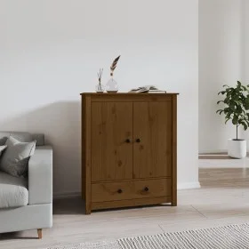 High sideboard solid honey brown pine wood 83x41.5x100 cm by vidaXL, Sideboards - Ref: Foro24-823517, Price: 161,26 €, Discou...