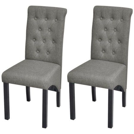 Esszimmerstühle 2 Einheiten hellgrauer Stoff von vidaXL, Essstühle - Ref: Foro24-242222, Preis: 201,43 €, Rabatt: %