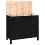 Wäschetruhe aus massivem schwarzem Kiefernholz, 88,5 x 44 x 76 cm von vidaXL, Wäschekörbe - Ref: Foro24-823583, Preis: 109,93...