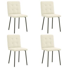 Sillas de comedor 4 unidades terciopelo crema Sillas de comedor 4 unidades terciopelo crema