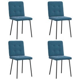 Sillas de comedor 4 unidades terciopelo azul Sillas de comedor 4 unidades terciopelo azul