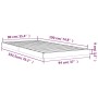 Solid white pine wood single bed frame 90x190 cm by vidaXL, Beds and slatted bases - Ref: Foro24-823480, Price: 61,33 €, Disc...