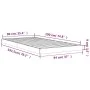 Solid white pine wood single bed frame 90x190 cm by vidaXL, Beds and slatted bases - Ref: Foro24-823480, Price: 60,65 €, Disc...