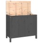 Wäschetruhe aus massivem, grauem Kiefernholz, 88,5 x 44 x 76 cm von vidaXL, Wäschekörbe - Ref: Foro24-823581, Preis: 110,96 €...