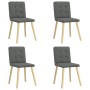 Sillas de comedor giratorias 4 unidades tela gris oscuro