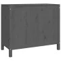Wäschetruhe aus massivem, grauem Kiefernholz, 88,5 x 44 x 76 cm von vidaXL, Wäschekörbe - Ref: Foro24-823581, Preis: 109,98 €...