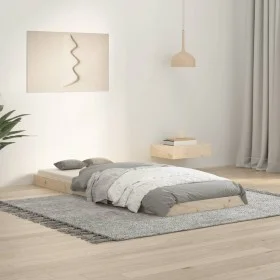 Solid pine wood bed frame 75x190 cm by vidaXL, Beds and slatted bases - Ref: Foro24-823484, Price: 55,60 €, Discount: %