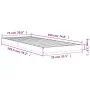 Solid pine wood bed frame 75x190 cm by vidaXL, Beds and slatted bases - Ref: Foro24-823484, Price: 55,60 €, Discount: %