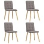 Sillas de comedor 4 unidades tela taupe